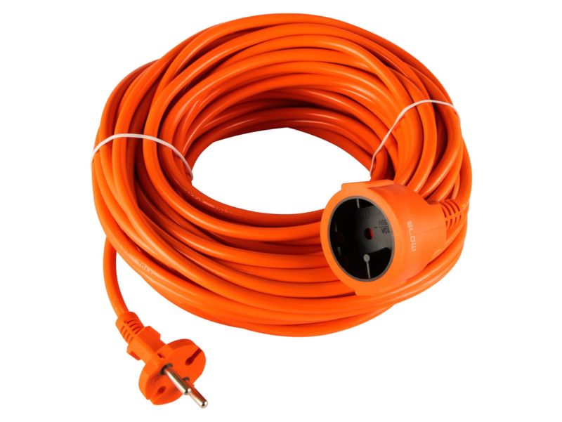 Przedłużacz ogrodowy BLOW do lampek kosiarki budowlany gruby sznur 2x1,5mm 30m 1 szt.