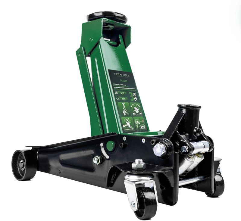 Mocny podnośnik samochodowy ROCKFORCE niskoprofilowy 2 tłoki żaba lewarek guma 3T 1szt.