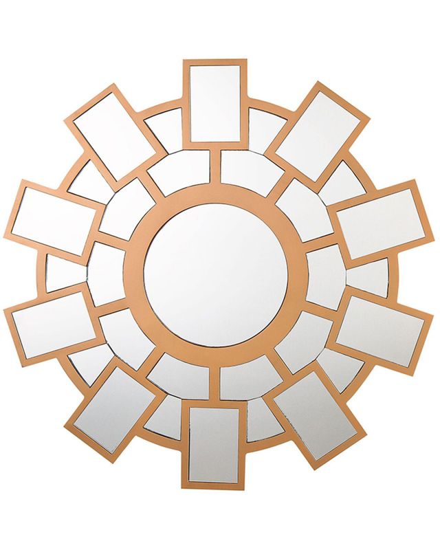 Lustro ścienne Rozel 80 cm 80 cm Złoty brąz 1 szt.