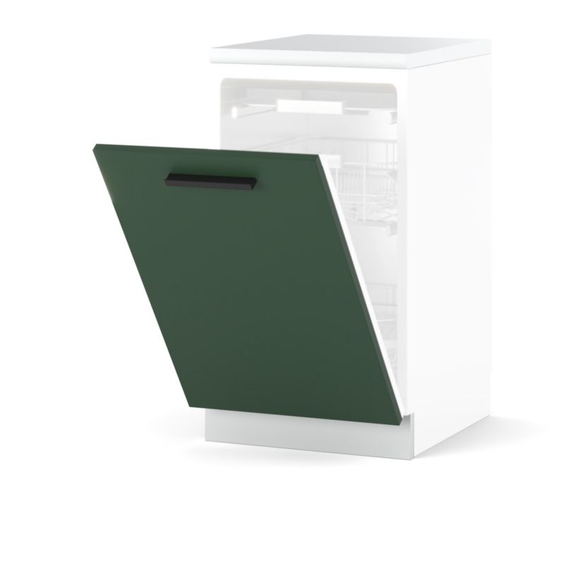 Szafka Kuchenna Hurtownia-Mebli Stojąca Do zmywarki Blanka dolna ZM45 45cm Biały Mat Butelkowa Zieleń 45x47x85 cm 1szt.