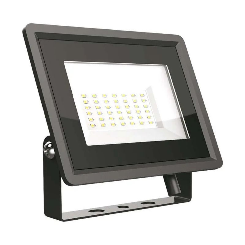 Naświetlacz LED V-TAC czarny LED 30W 6400K 2510lm IP65 wym: 12,2 x 15 x 2,7 cm aluminium - 1 szt.