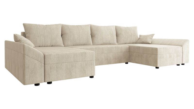 Narożnik z funkcją spania MIRJAN 24 Dante U Sztruks waniliowy 1 szt.