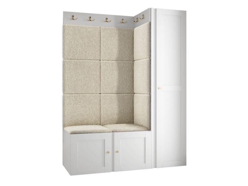 Zestaw MIRJAN 24 Orion Ramiro IX biały + beżowa bukla 1 kpl.