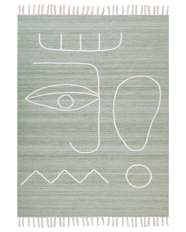 Dywan zewnętrzny 140 x 200 cm jasnozielony Yavu 1 szt.