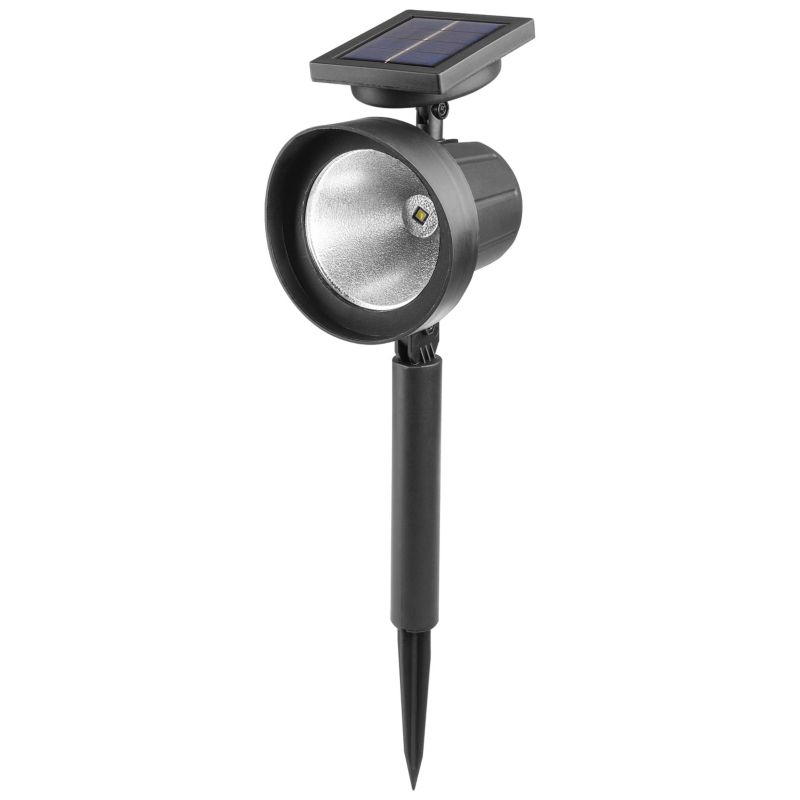 Lampa ogrodowa solarna LED MasterLED 0.4W 11cm 6500K zimna biel IP44 czarna wbijana 1 szt.