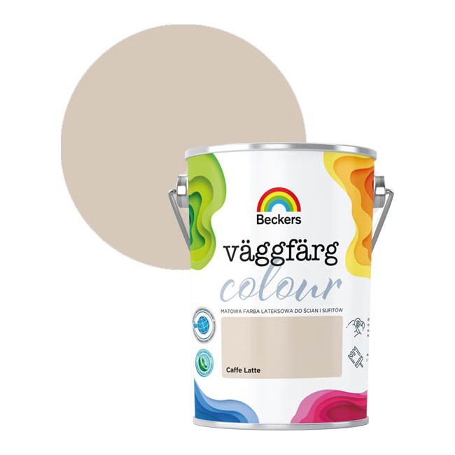 Farba kolorowa Beckers Vaggfarg Colour caffe latte 5 l