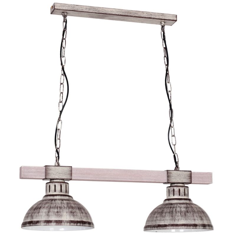 Lampa wisząca Luminex Hakon brązowo-jasne drewno wym: 68 x 60 x 21 cm 2xE27 x 15W metal 1 szt.