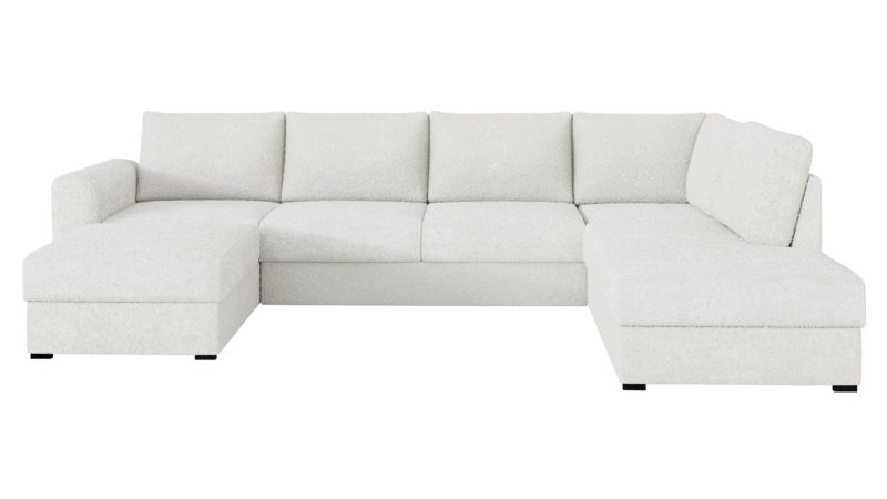 Narożnik z funkcją spania MIRJAN 24 Wilma Premium prawy biała bukla 1 szt.