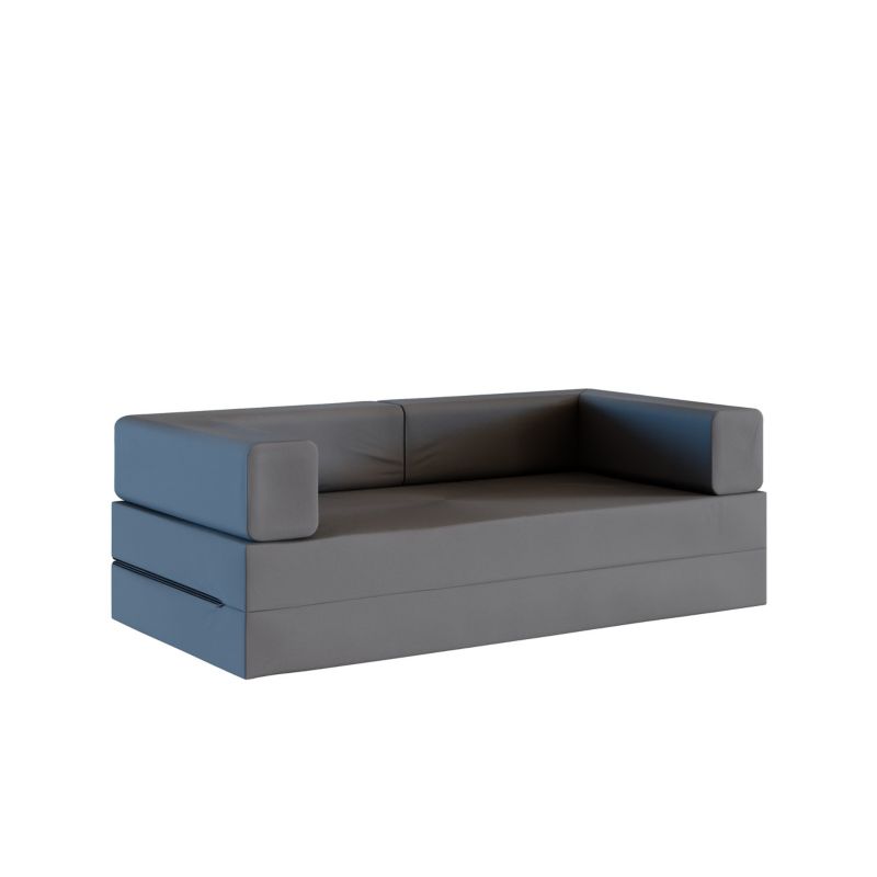 Sofa kanapa rozkładana FDM GARDEN FLIP grafitowa 200 cm materiał nieprzemakalny idealny do ogródu lub na taras 1 szt.