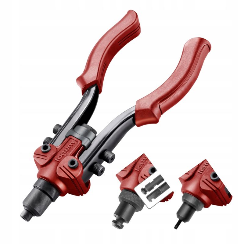 Nitownica ręczna Fortum do nitów i nitonakrętek combo 3w1 profesjonalna zestaw walizka 1 sztuka