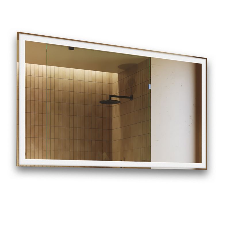 Lustro łazienkowe LED Artforma prostokątne, 120x70 Poziome Barwa Zimna 1 szt.