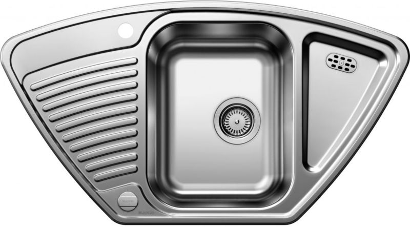 Zlewozmywak stalowy Blanco Tipo 9 E 93x51 cm stal matowa, 1 komora, ociekacz, 1 szt.