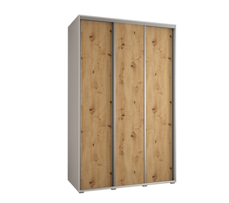 Szafa przesuwna Abiks DAVOS 1 wysoka szer.150cm biały/artisan/srebrny 1szt.