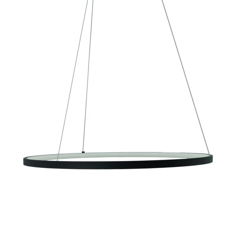 Lampa wisząca IdeaLED Peoria czarno-biała nowoczesna ring 60 cm 36W 1 szt.