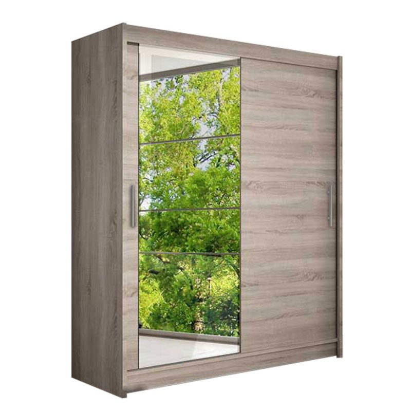 Szafa MIRJAN 24 z drzwiami przesuwnymi Presto VI trufel/lustro 1 szt.