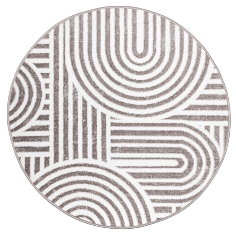 Dywan Multidecor Salamanca 100 cm koło modern szary 1 szt.