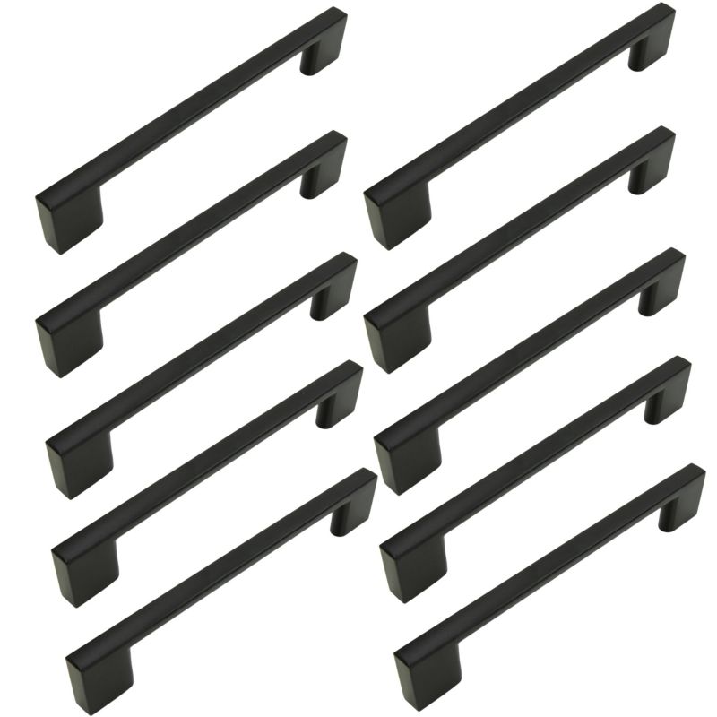 Uchwyt meblowy B&B czarny 128 mm metalowy 10 szt