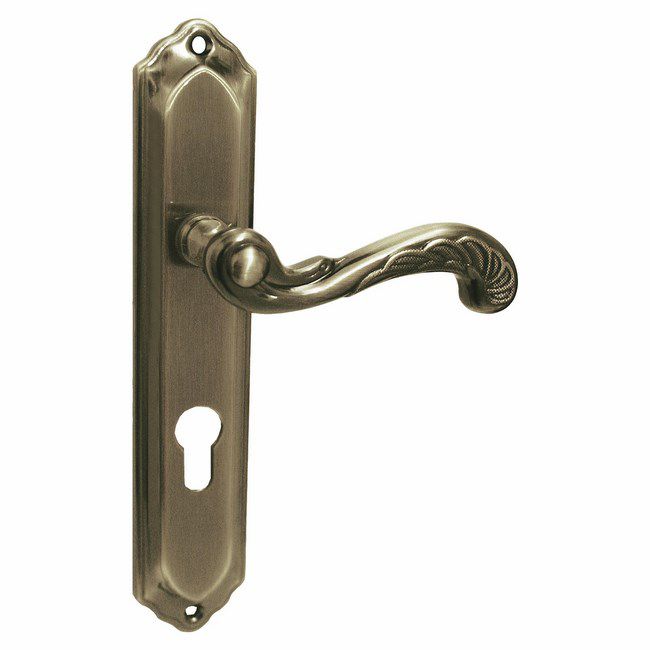 Klamka drzwiowa Kuchinox Retro długi szyld na wkładkę ZnAl