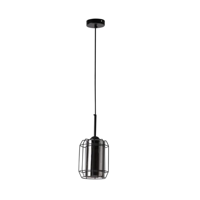Lampa sufitowa wisząca Candellux Jonera 8428 czarna-dymiona industrialna 1xE27 x 40W 1 szt.