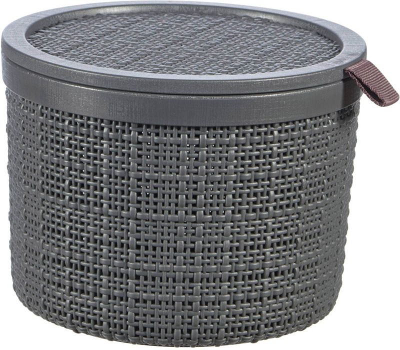 Koszyk okrągły Curver Jute ciemny szary