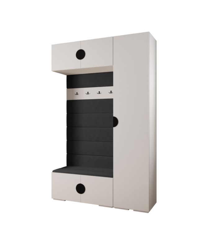 Garderoba do przedpokoju Abiks INOVA 4 Z19 biały+czarny+manila18 1 szt.