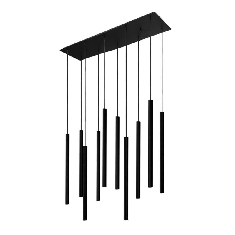 Lampa wisząca Nowodvorski Lighting Laser czarna kaskadowa punktowe tuby 10xG9 x 10W 1 szt.