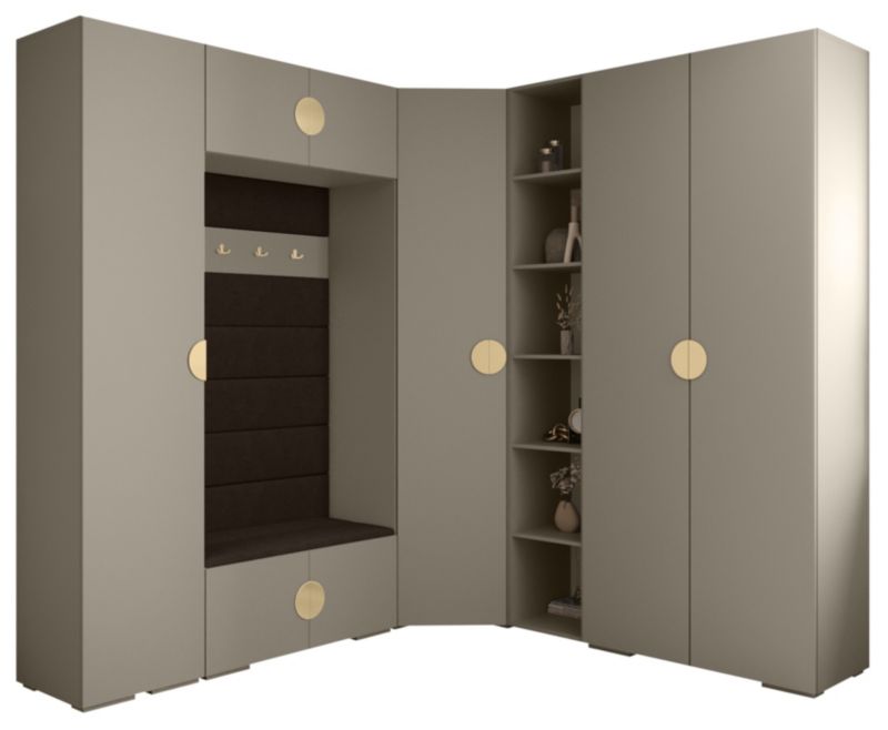 Garderoba do przedpokoju Abiks INOVA 4 Z2 kaszmir+złoty+manila04 1 szt.