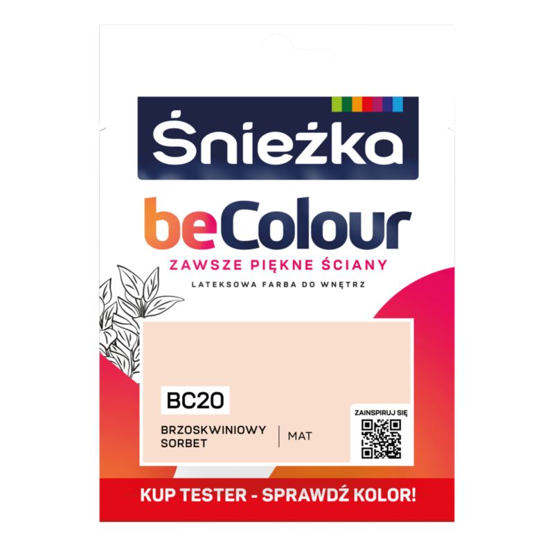 Tester farby Śnieżka Becolour brzoskwiniowy sorbet 25 ml