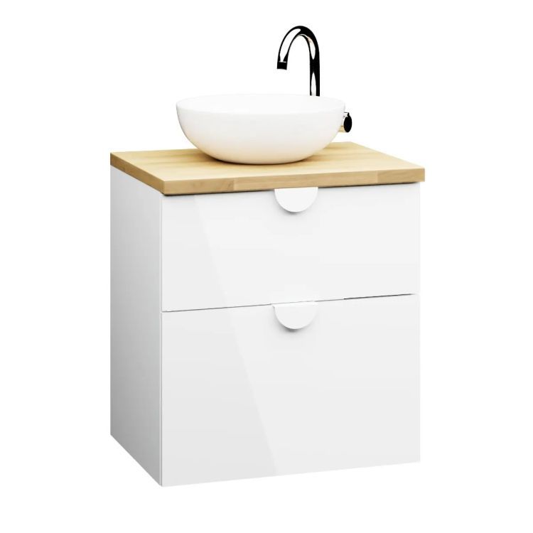 Szafka pod umywalkę KROFAM COCO 60 cm biały połysk 1 szt.