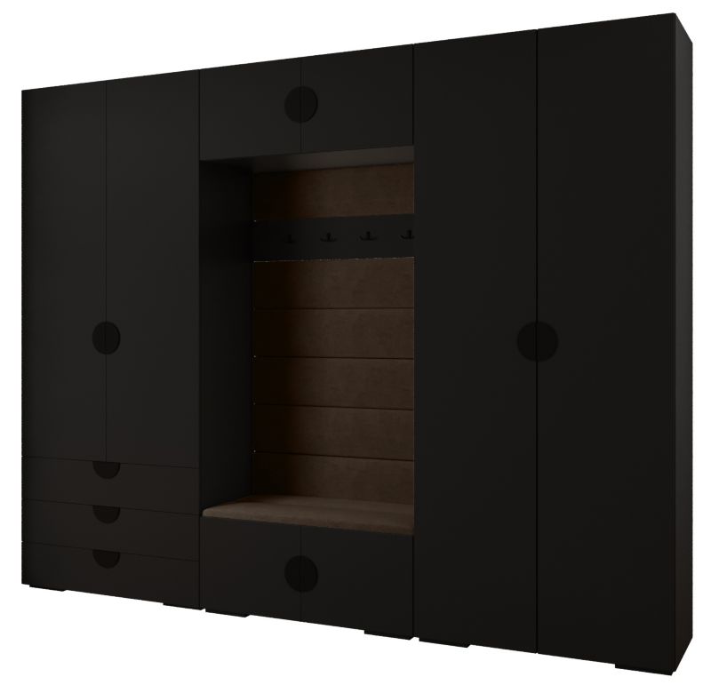 Garderoba do przedpokoju Abiks INOVA 4 Z14 czarny+czarny+manila04 1 szt.