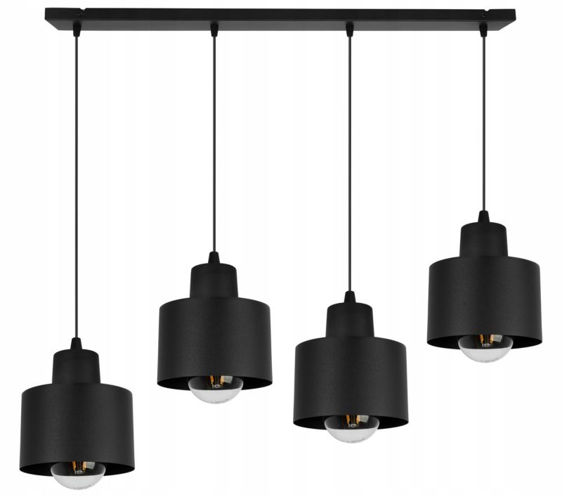 Lampa sufitowa wisząca Light Home LH Panta 4x E27 60W czarny 1szt.