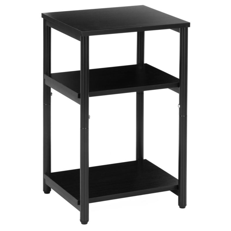 Szafka nocna, regał z trzema półkami Springos mebel do sypialni 59 cm czarny 1 szt.