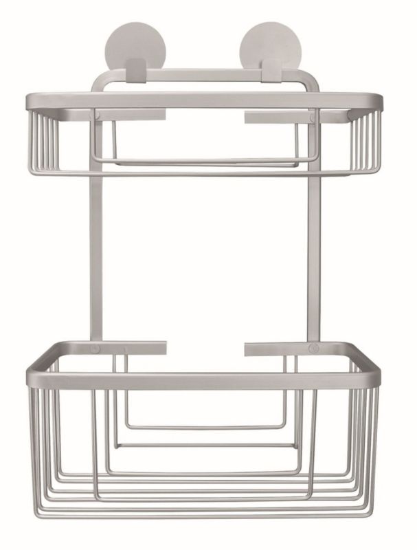 Koszyk prysznicowy Kleine Wolke Rocco, aluminiowy, montaż przyklejany, 1 szt.