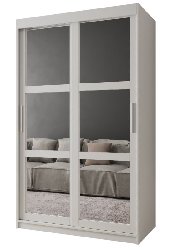 Szafa przesuwna Garderoba Abiks MIROR 120 biały 1 szt.