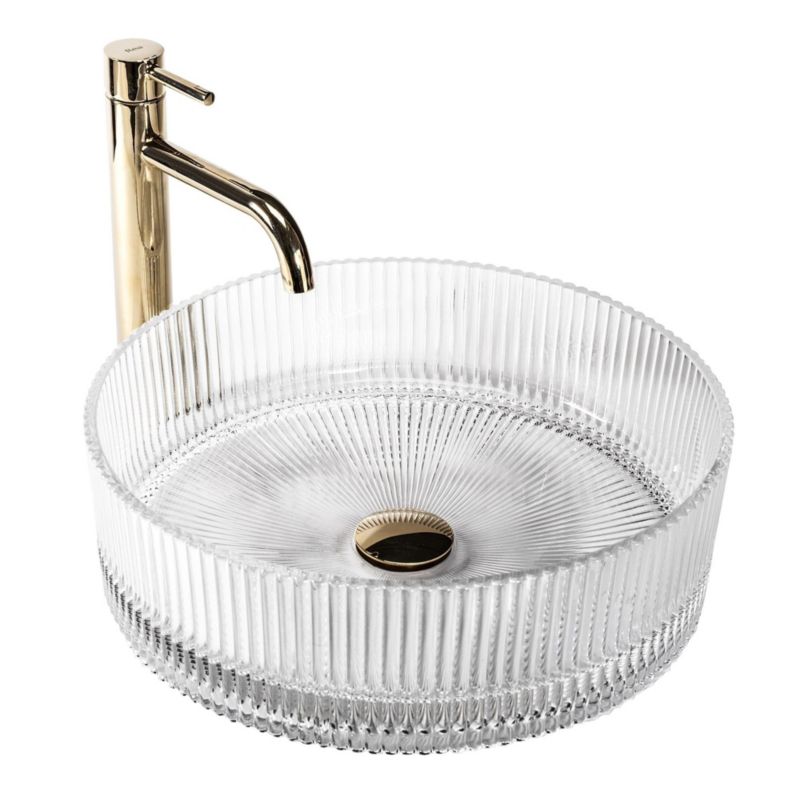 Umywalka nablatowa GTM Design Szklana M12 Transparentna 1 szt.