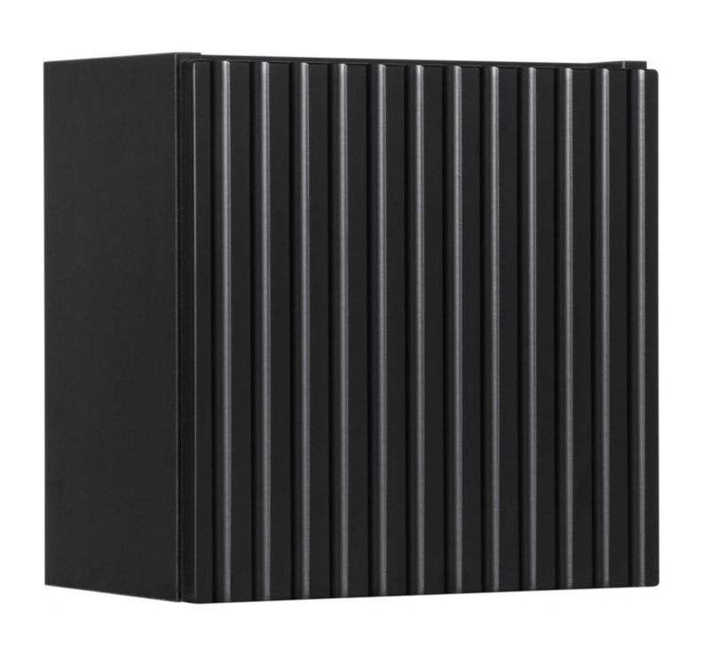Szafka łazienkowa Furnidea Nova Black czarna kostka wisząca 30 cm ryflowana 1 drzwi 1 szt.