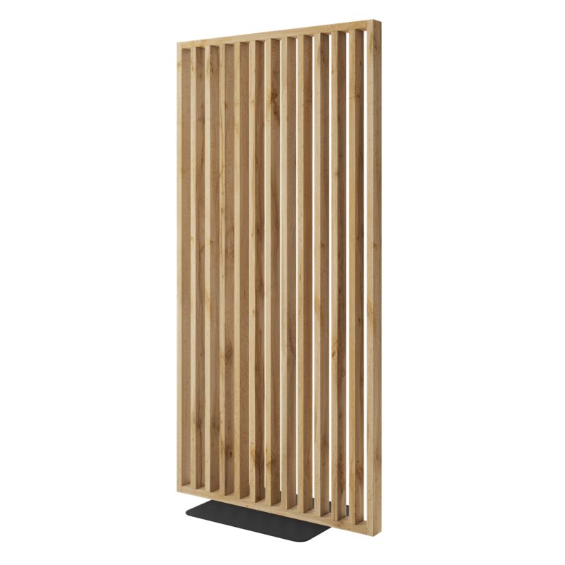 Ścianka Działowa z Podstawą - Gotowy zestaw- Dąb Wotan - LAMELE3D - 1 szt.