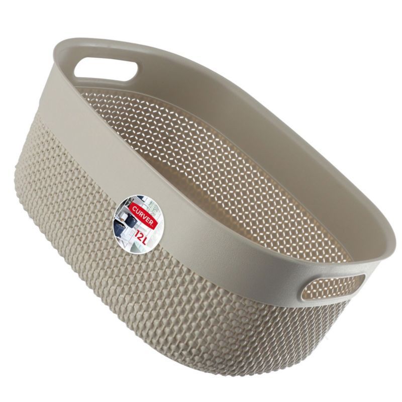 Koszyk prostokątny 12L Curver Filo Recycled, beżowy 1 szt.