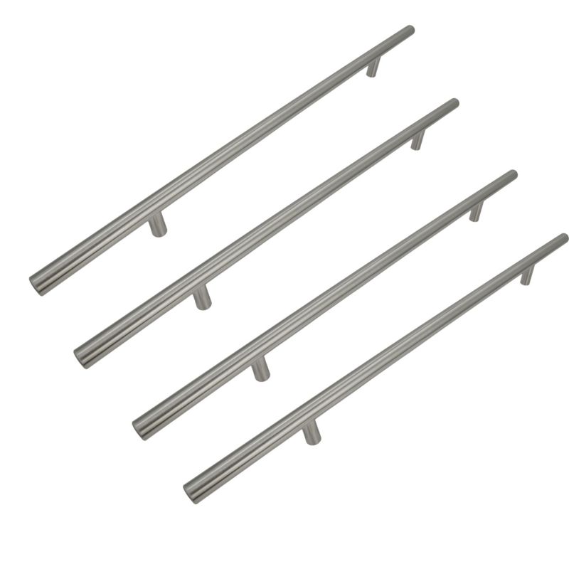 4 x Uchwyt meblowy Reling 256 mm srebrny 4 szt