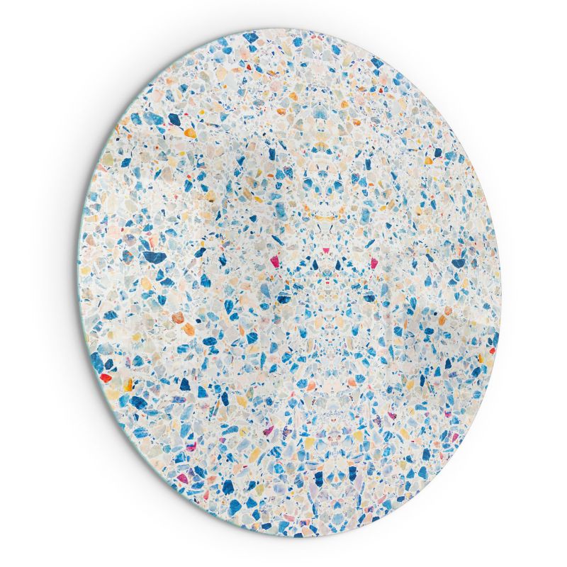 Płyta Szklana Wallfluent fi90 cm Transparentna Szyba Ochronna Abstrakcyjny wzór tekstury 1 szt.