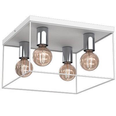 Lampa sufitowa wisząca Luminex Homen 3559 biały mat-chromowana nowoczesna 4xE27 x 15W 1 szt.