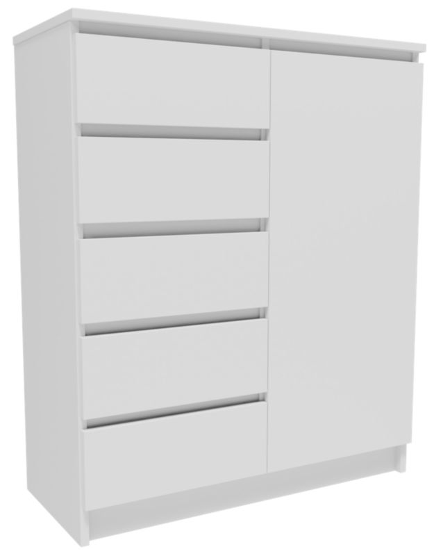 Komoda Matkam szafka K801D5SZBIA wysoka biała 1 szt.