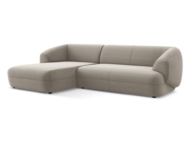 Narożnik lewostronny LaMiaSofa RIMINI z tkaniny welwetowej 280x156 cm kreci 1 szt.