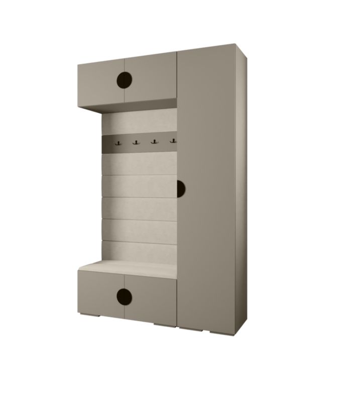 Garderoba do przedpokoju Abiks INOVA 4 Z19 kaszmir+czarny+manila02 1 szt.