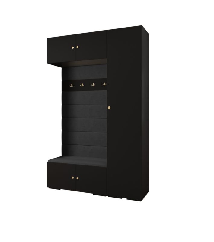 Garderoba do przedpokoju Abiks INOVA 2 Z19 czarny+złoty+manila18 1 szt.