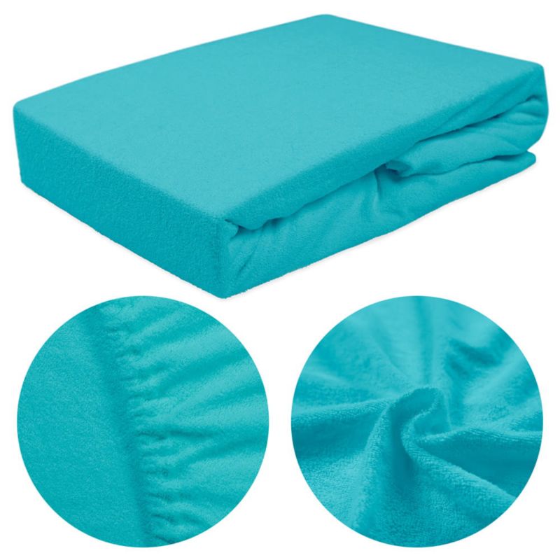 Prześcieradło frotte z gumką Darymex 140x200 kolor turkus 1 szt.