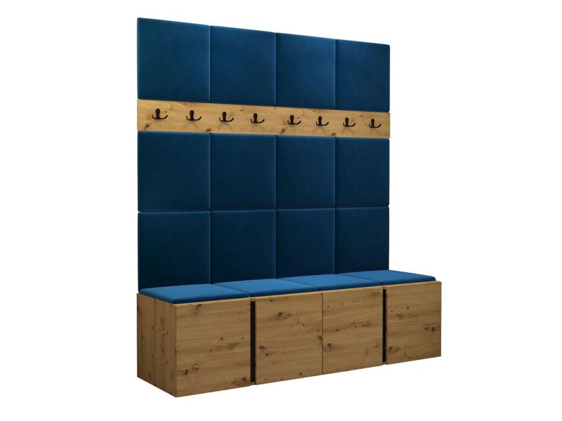 Garderoba MIRJAN 24 Orion V dąb artisan/czarny + granatowy 1 kpl.