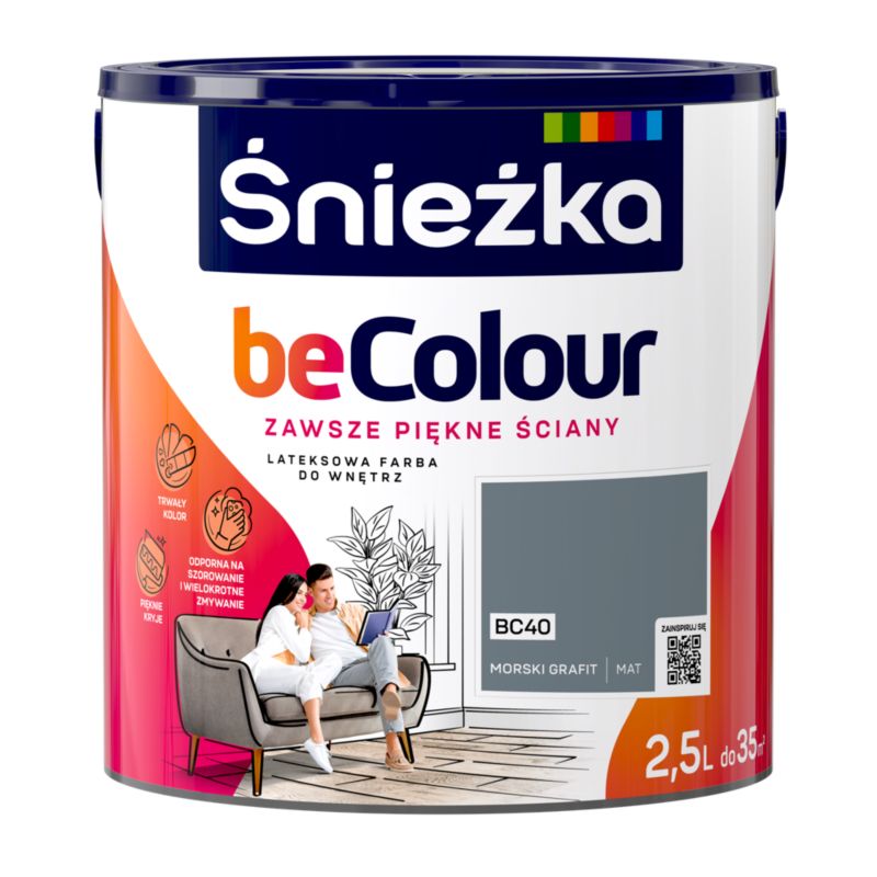 Farba Śnieżka Becolour morski grafit 2,5 l