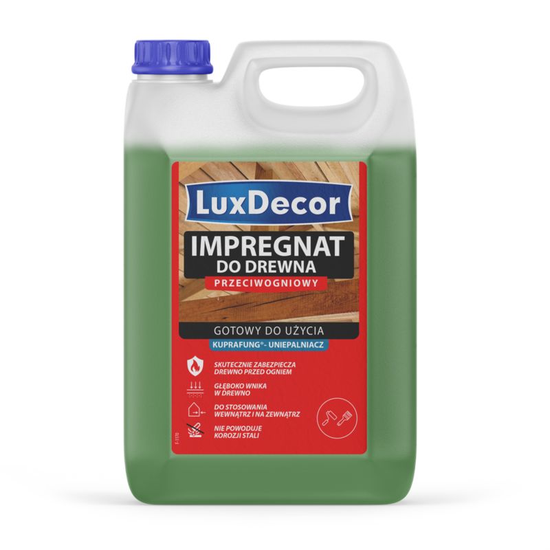 Impregnat do drewna Luxdecor przeciwogniowy zielony 5 kg