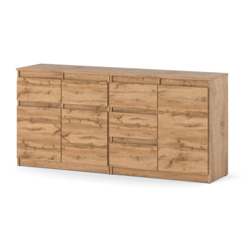 Komoda Hurtownia-Mebli Szuflady 5 Agnolia Mini 160cm Dąb Wotan Dąb Wotan 160x35x75 cm 1szt.